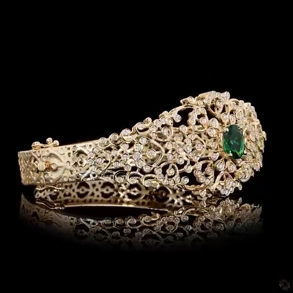 Emerald Diamond Bangle 3