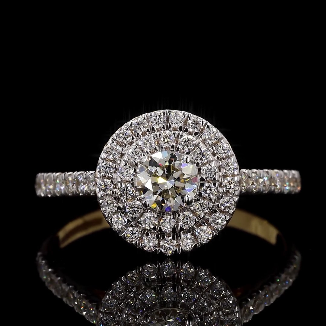 Double Halo Diamond Ring