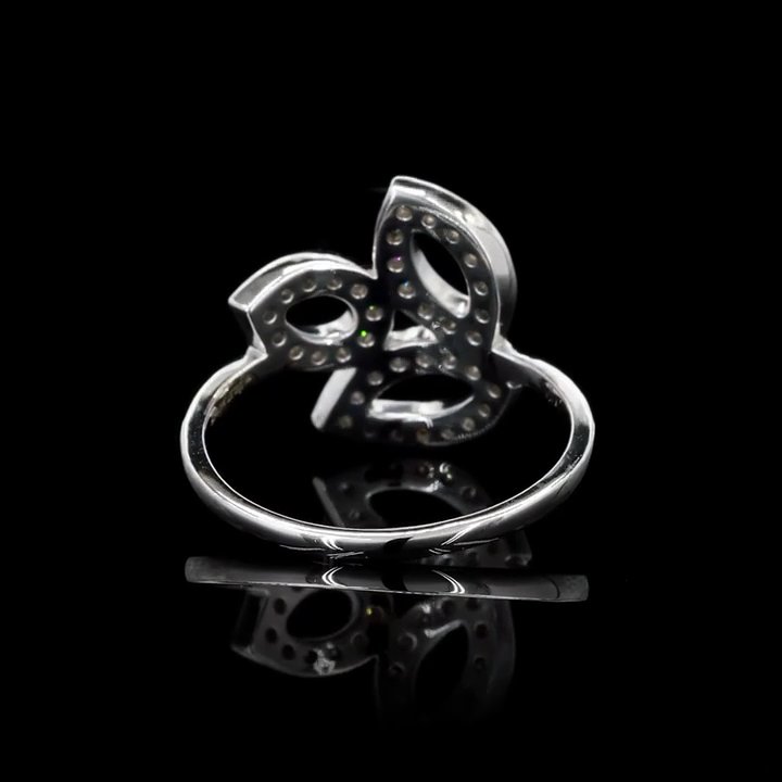 Triple Leaf Diamond Ring 4