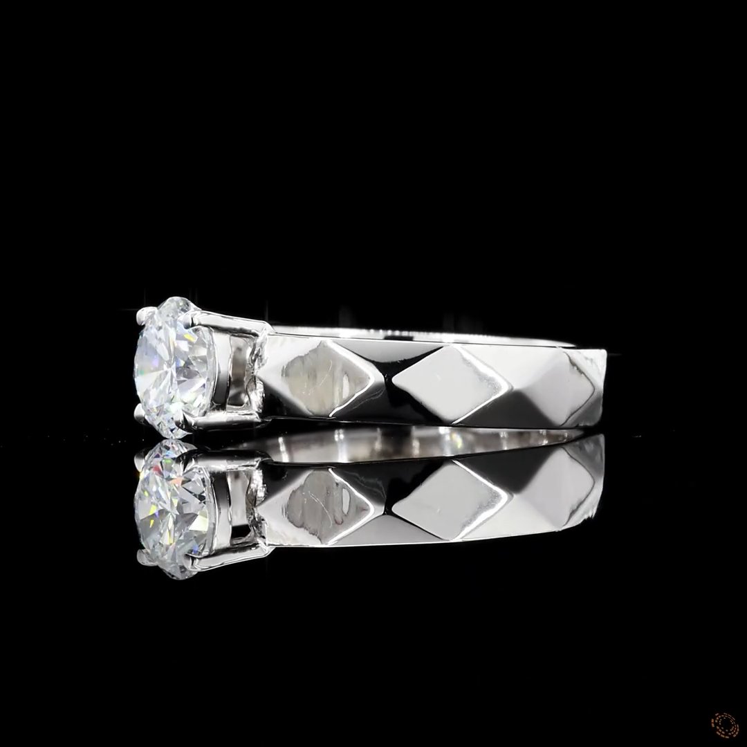 Geometric Solitaire Ring 2