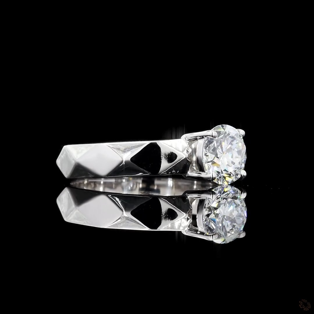 Geometric Solitaire Ring 3