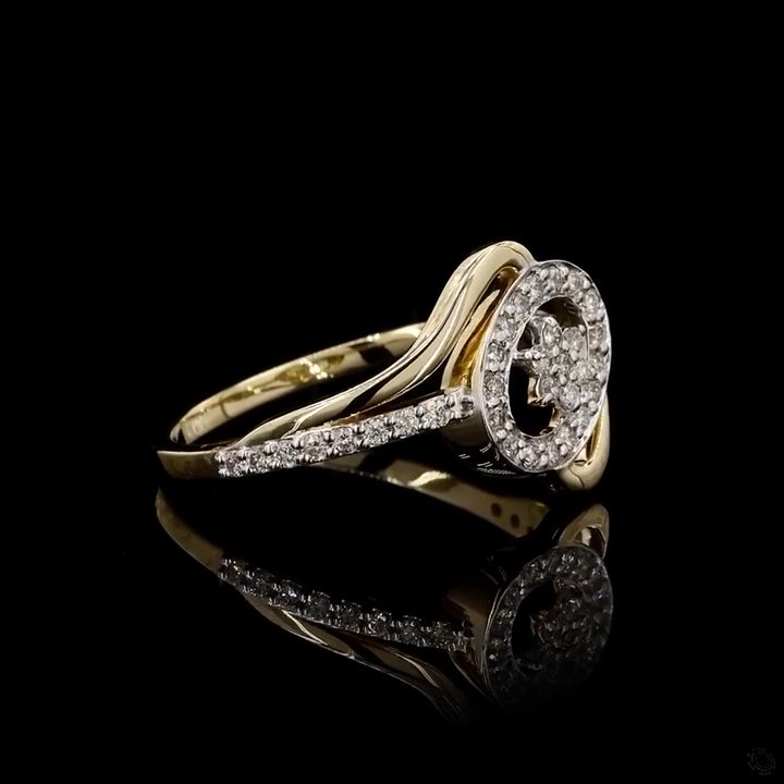 Swirl Cluster Ring 3