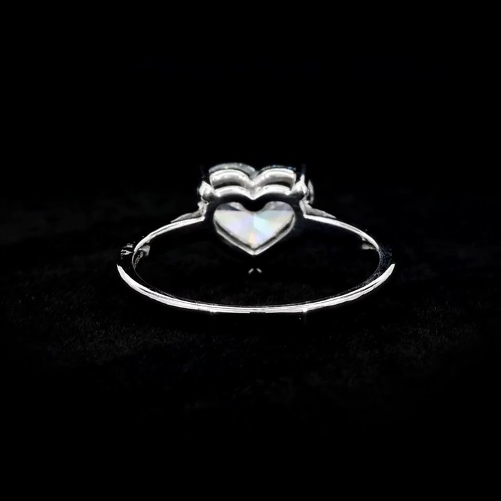 Heart Solitaire Diamond Ring 4