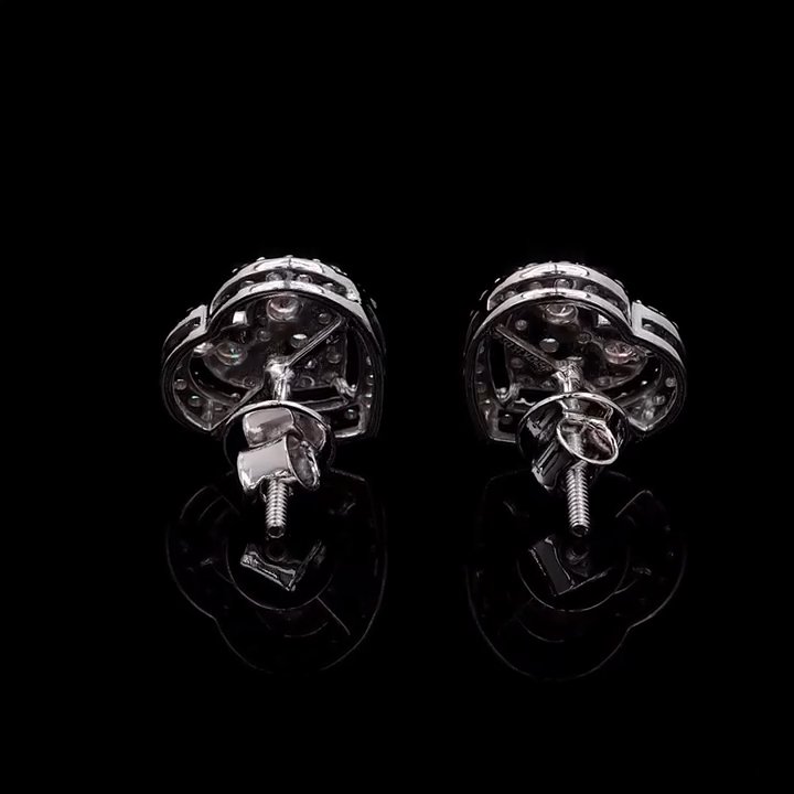 Heart Diamond Stud Earrings 4