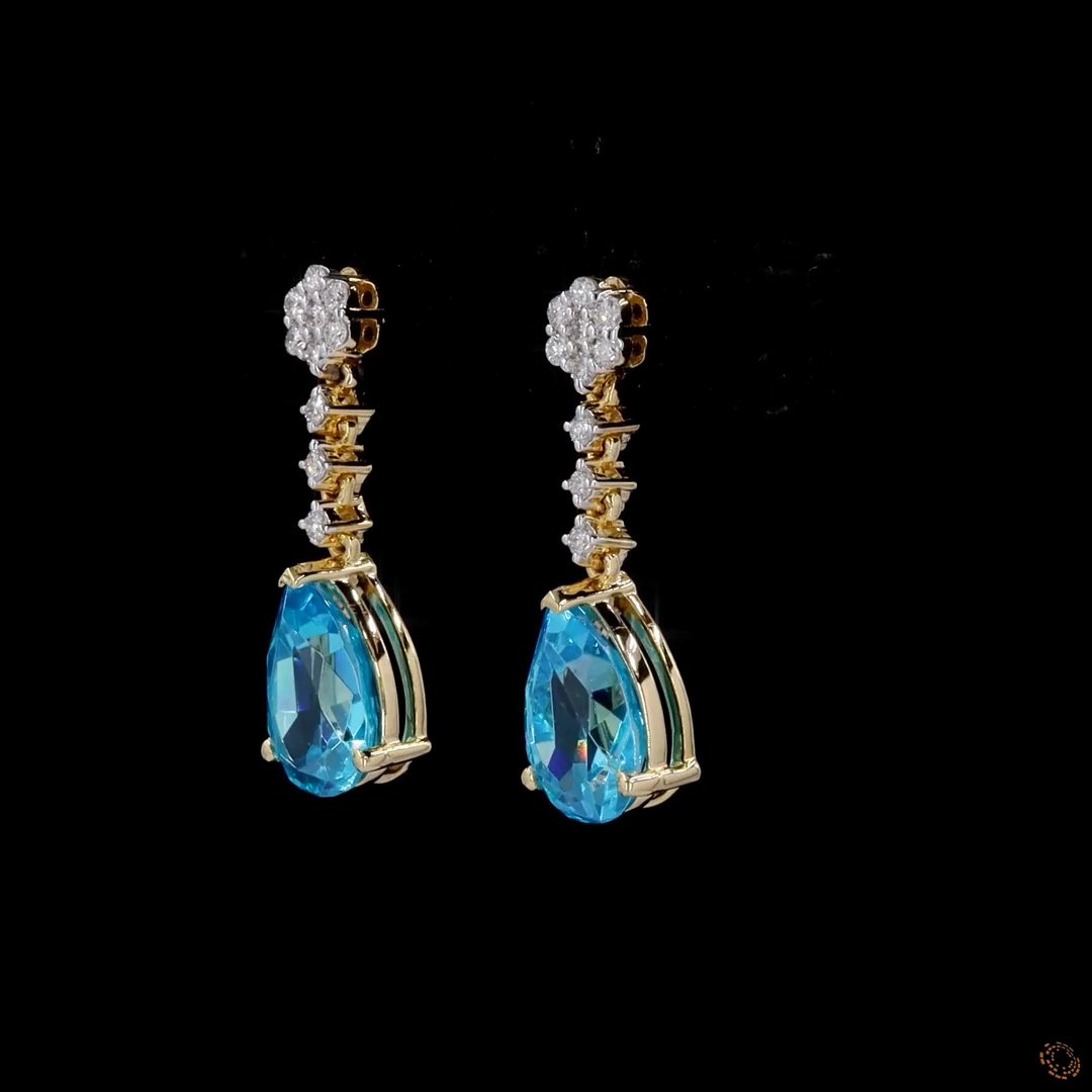 Pear Drop Diamond Earrings 2