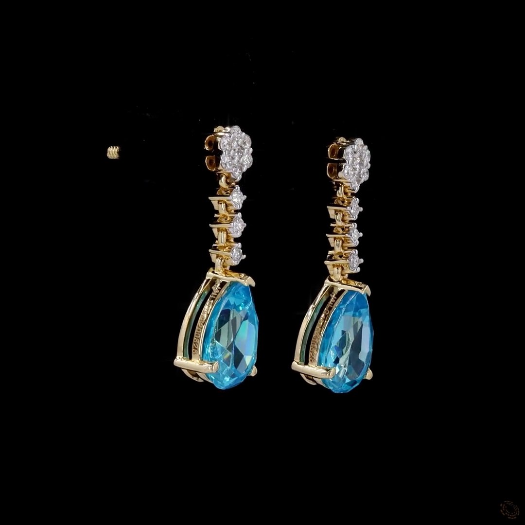 Pear Drop Diamond Earrings 3
