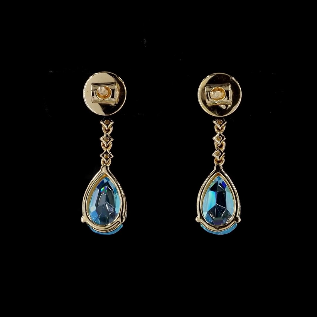 Pear Drop Diamond Earrings 4