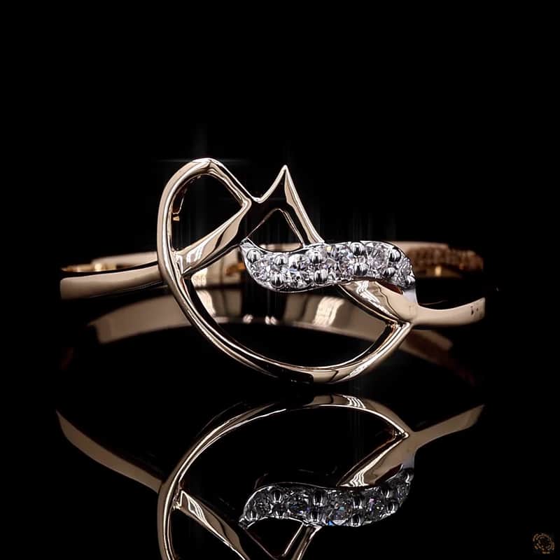Abstract Openwork Diamond Ring 2