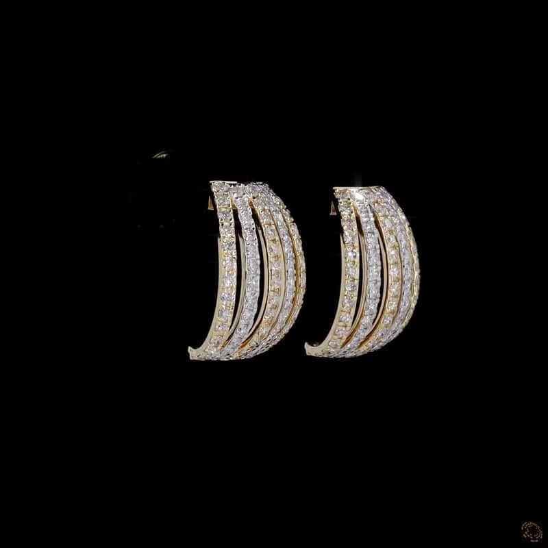 Multi-Row Pavé Hoop Earrings 2