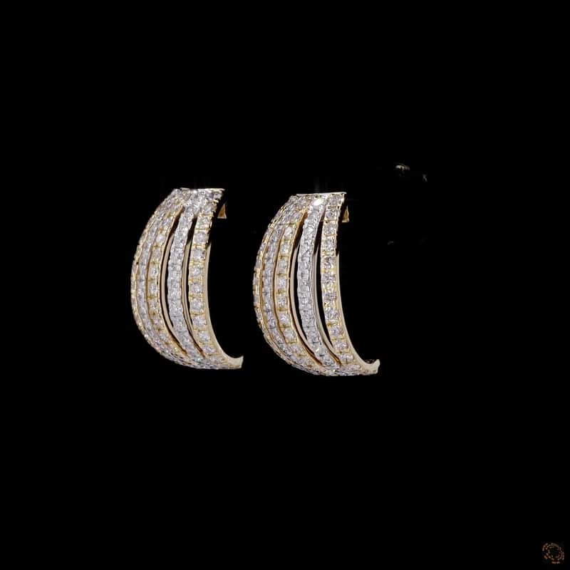 Multi-Row Pavé Hoop Earrings 3