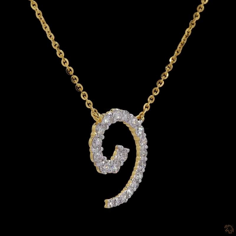 Spiral Diamond Pendant 2