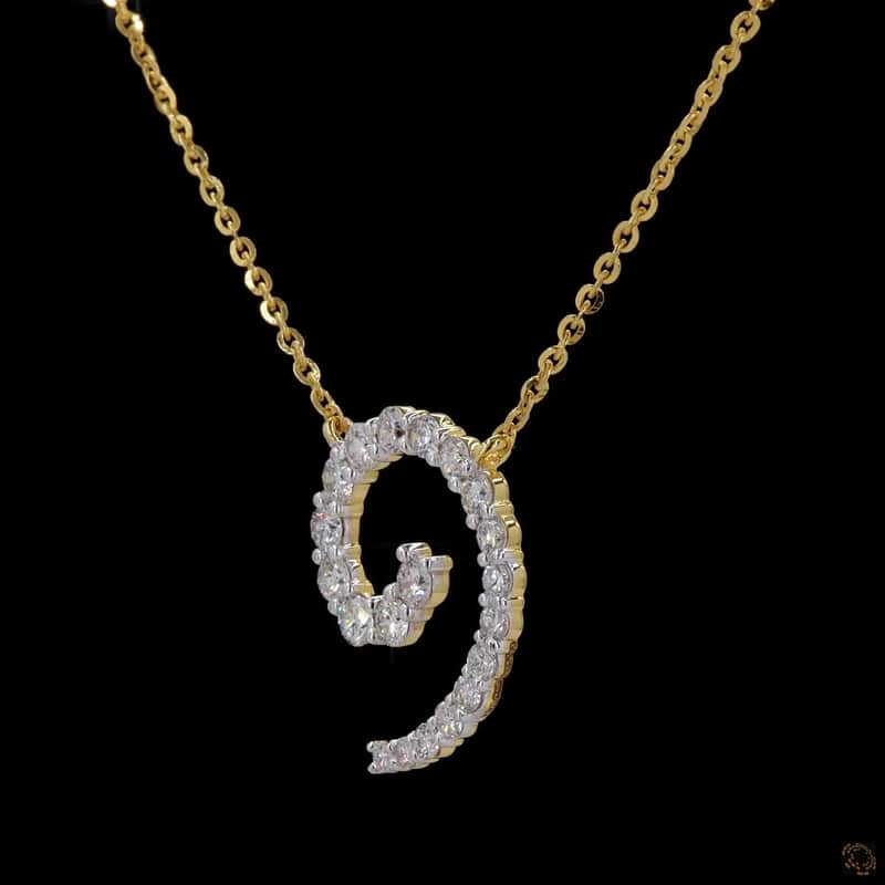 Spiral Diamond Pendant 3