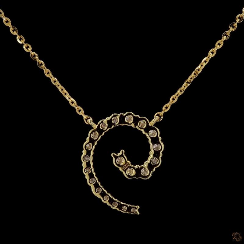 Spiral Diamond Pendant 4