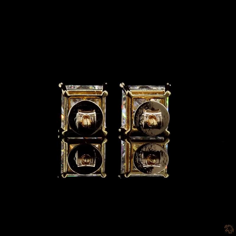Princess Solitaire Stud Earrings 4