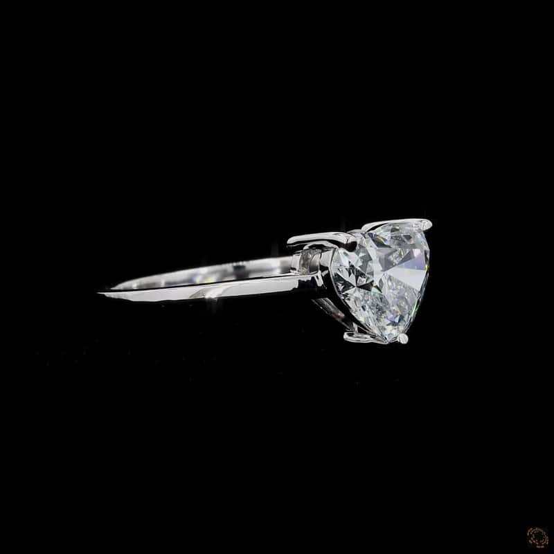 Heart Solitaire Diamond Ring 2