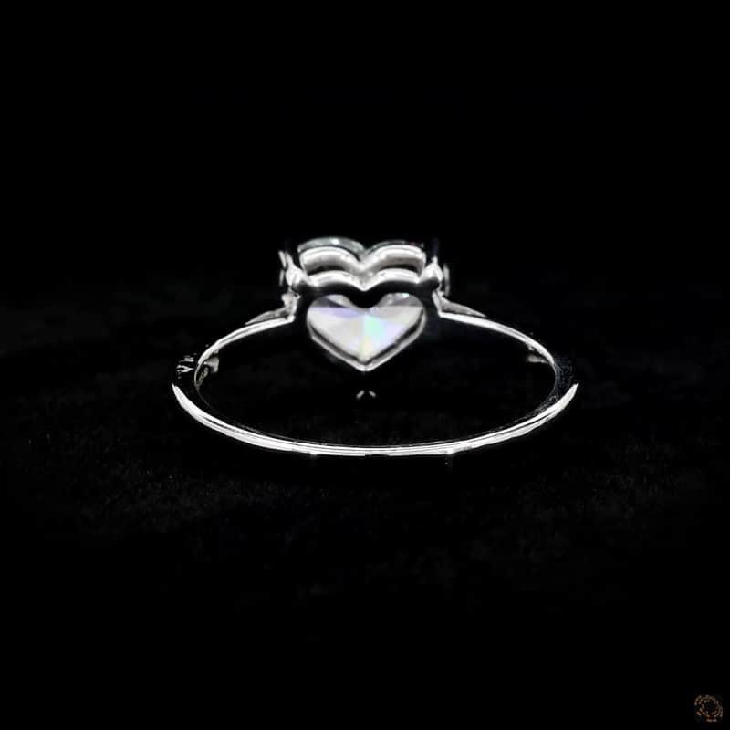 Heart Solitaire Diamond Ring 4