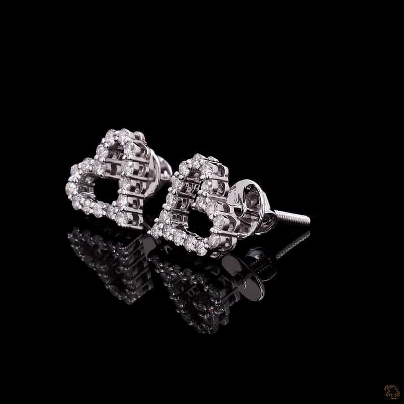 Open Heart Stud Earrings 3