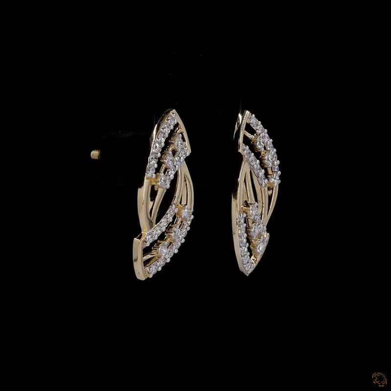 Curved Triple-Bar Earrings 2
