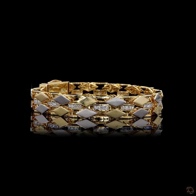 Two-Tone Lozenge Link Bracelet 3