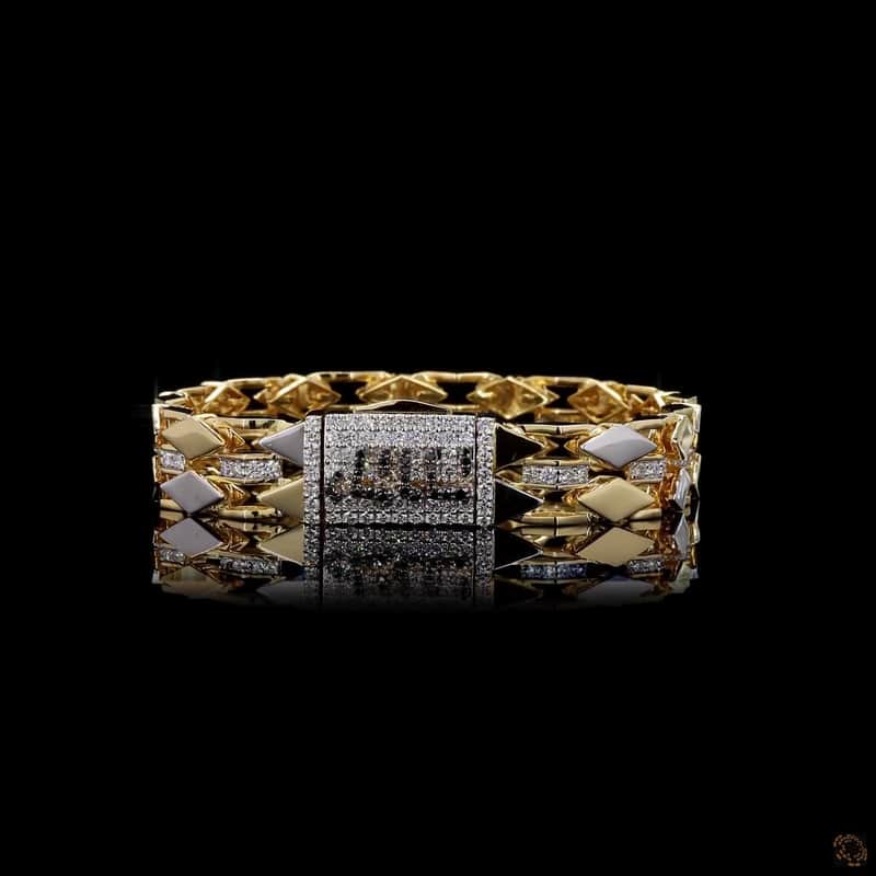 Two-Tone Lozenge Link Bracelet 5