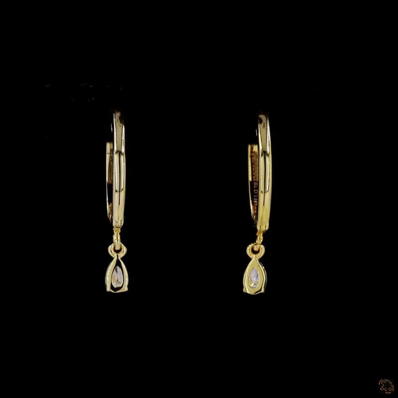 Pear Drop Hoop Earrings 4