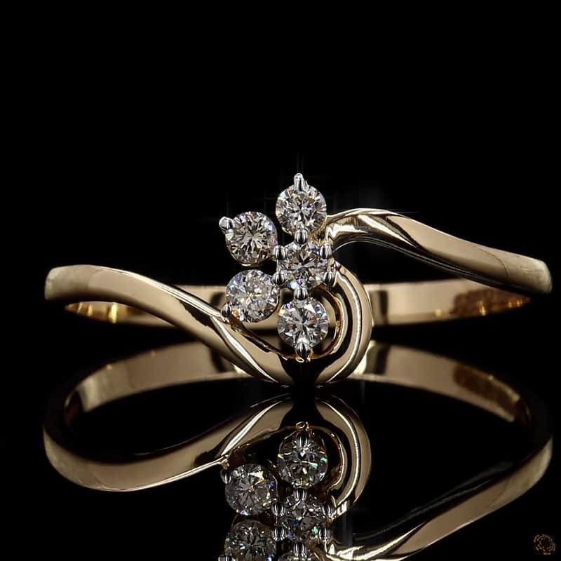 Floral Bypass Ring 2
