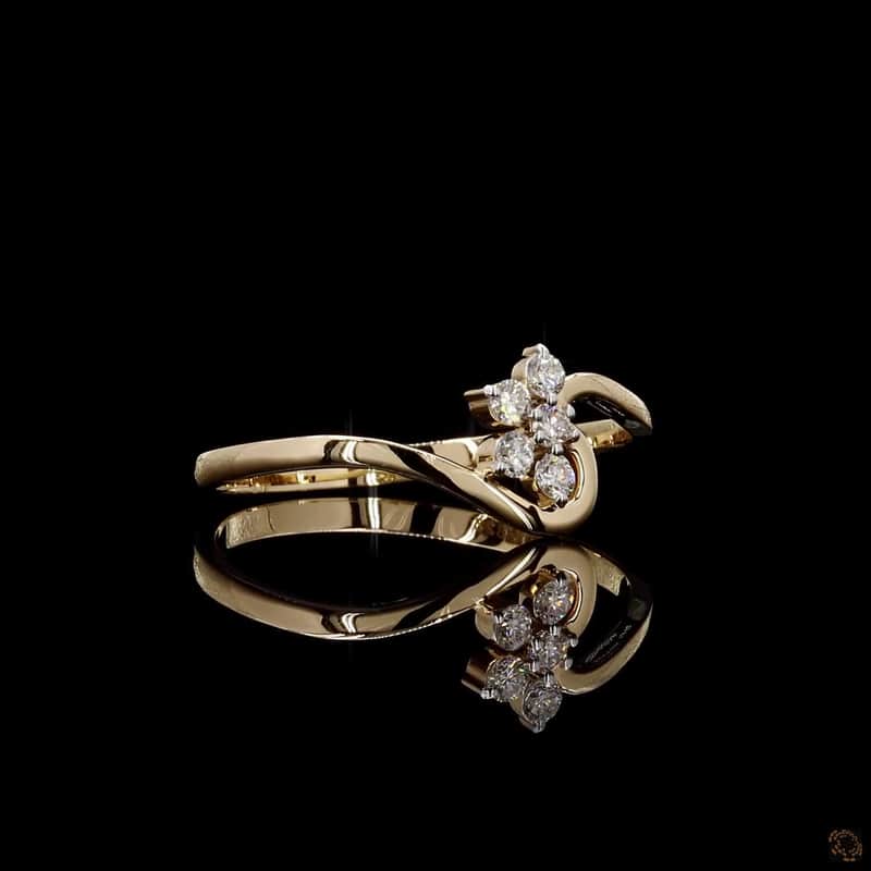 Floral Bypass Ring 3