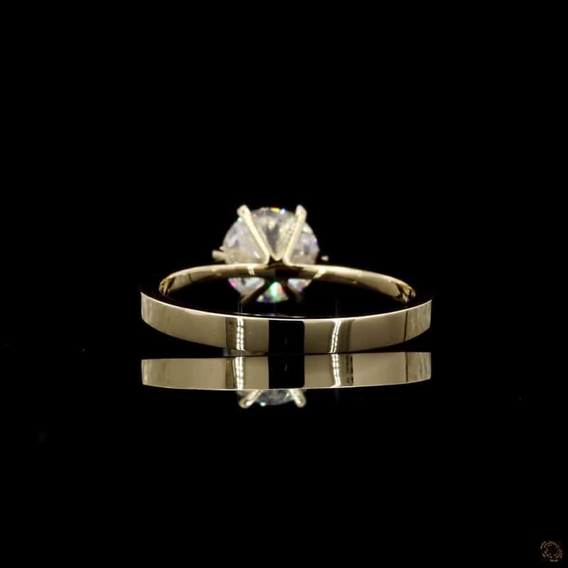 Two-Tone Round Solitaire Ring 4