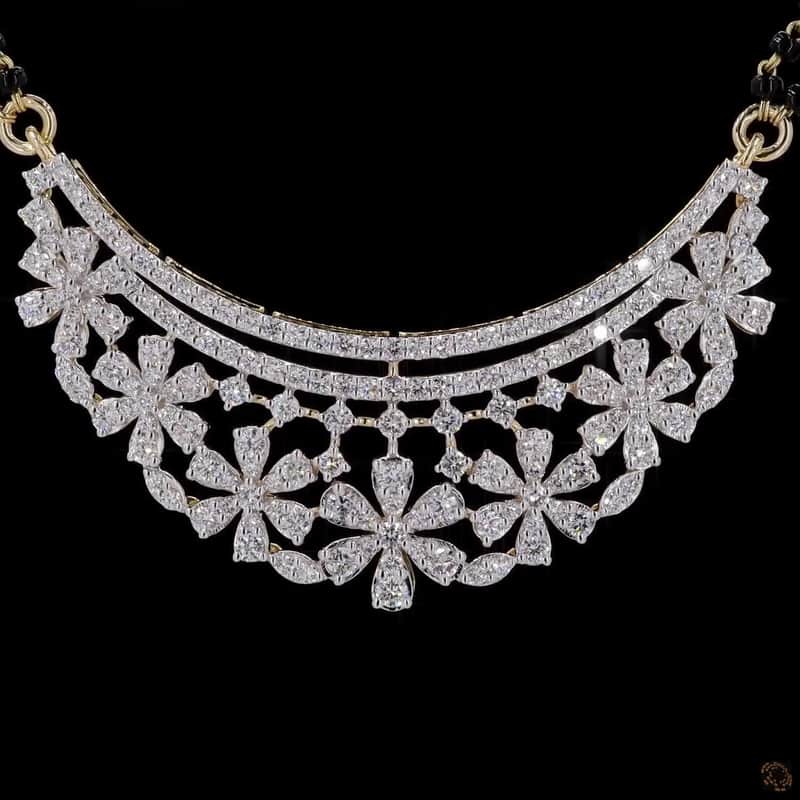 Floral Scallop Bib Mangalsutra 2