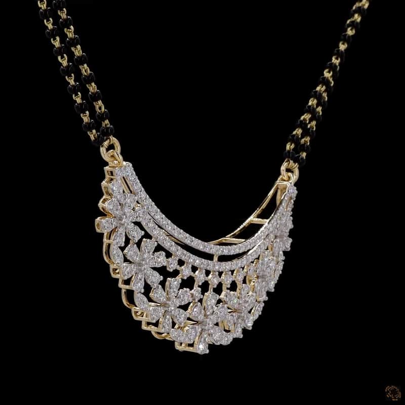 Floral Scallop Bib Mangalsutra 3