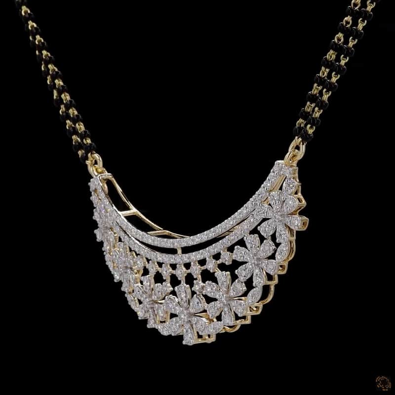 Floral Scallop Bib Mangalsutra 4