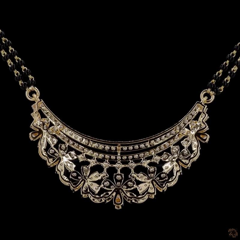 Floral Scallop Bib Mangalsutra 5