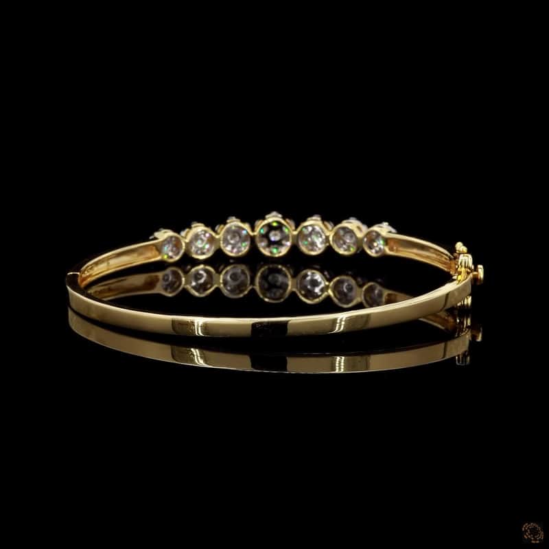 Floral Cluster Hinged Bangle 4