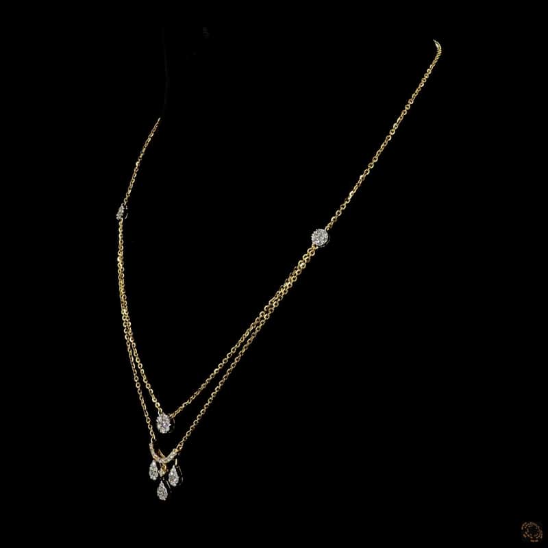 Layered Pear Drop Necklace 3