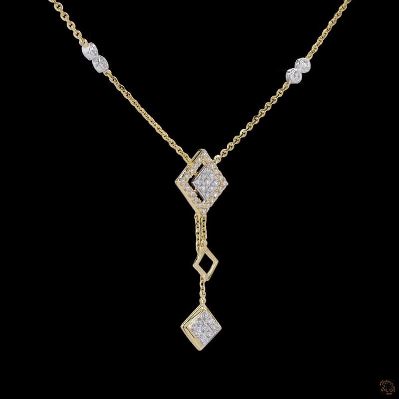 Tiered Rhombus Drop Necklace 2