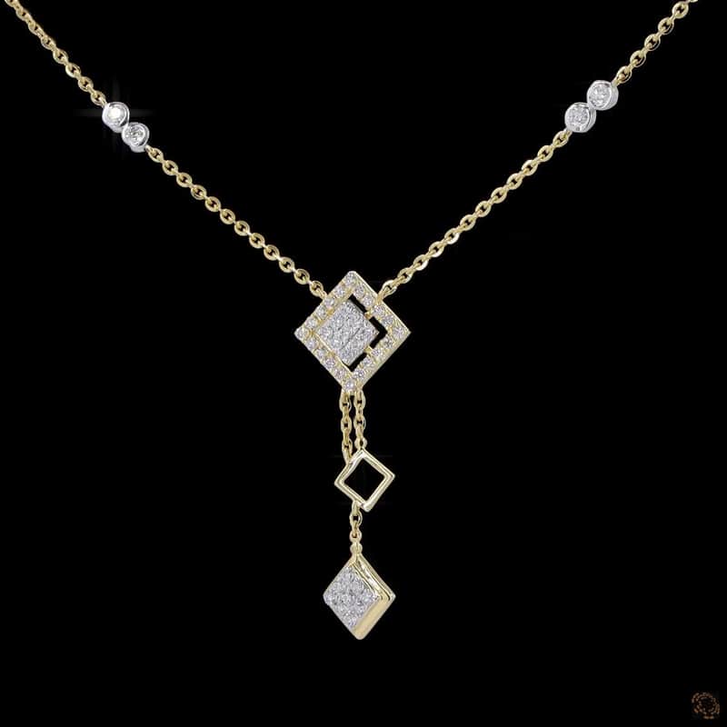 Tiered Rhombus Drop Necklace 3