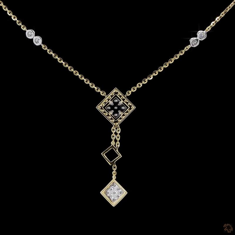 Tiered Rhombus Drop Necklace 4