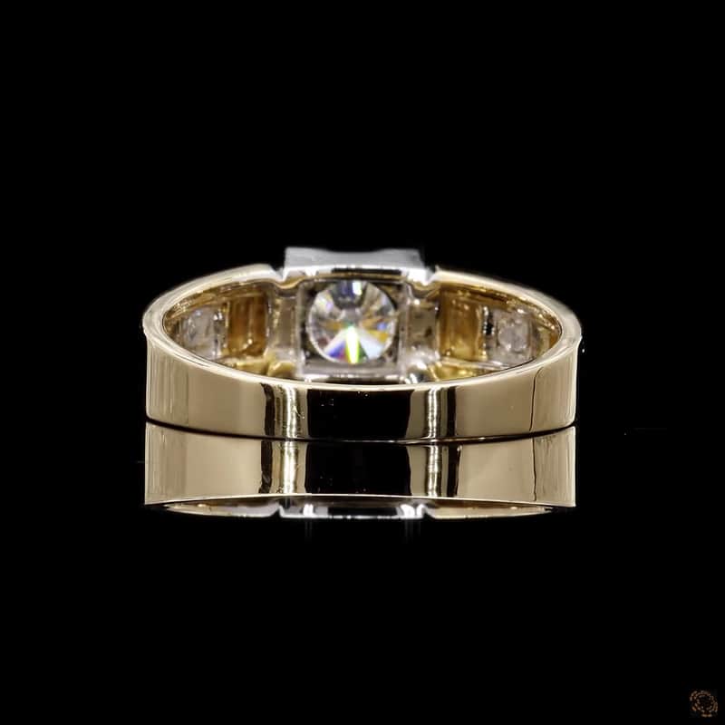 Two-Tone Geometric Solitaire Ring 4