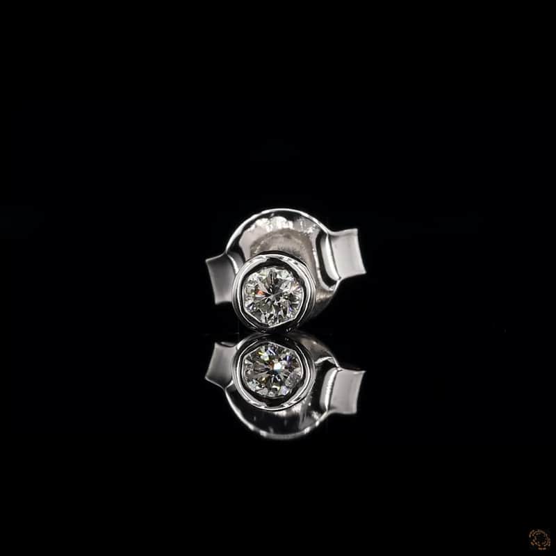 Bezel Solitaire Stud Earrings 2