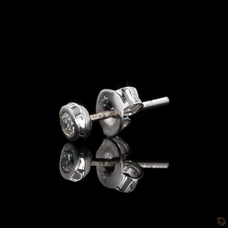 Bezel Solitaire Stud Earrings 3