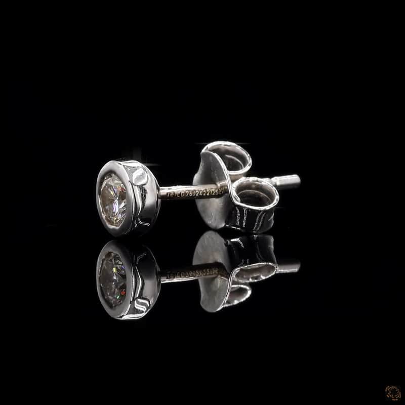 Bezel Solitaire Stud Earrings 3