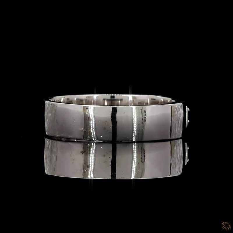 Wide Band Solitaire Ring 4