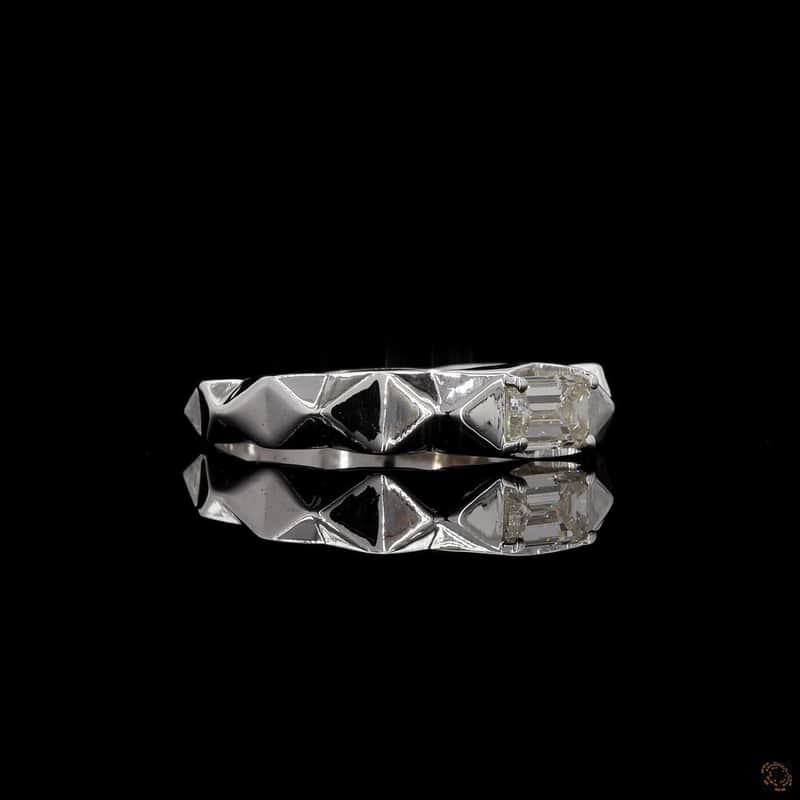 Pyramid Stud Emerald-Cut Ring 2