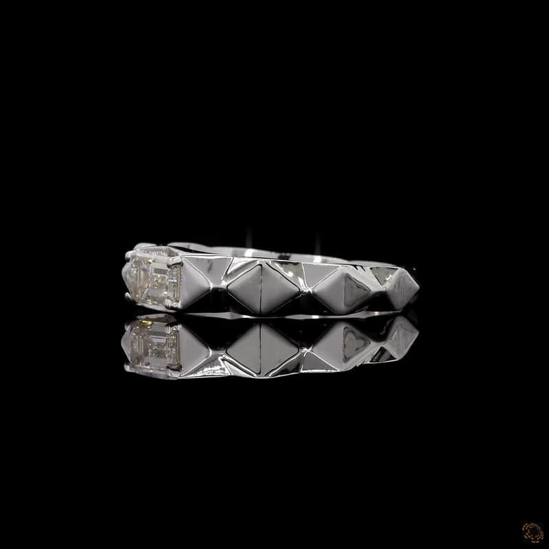 Pyramid Stud Emerald-Cut Ring 3