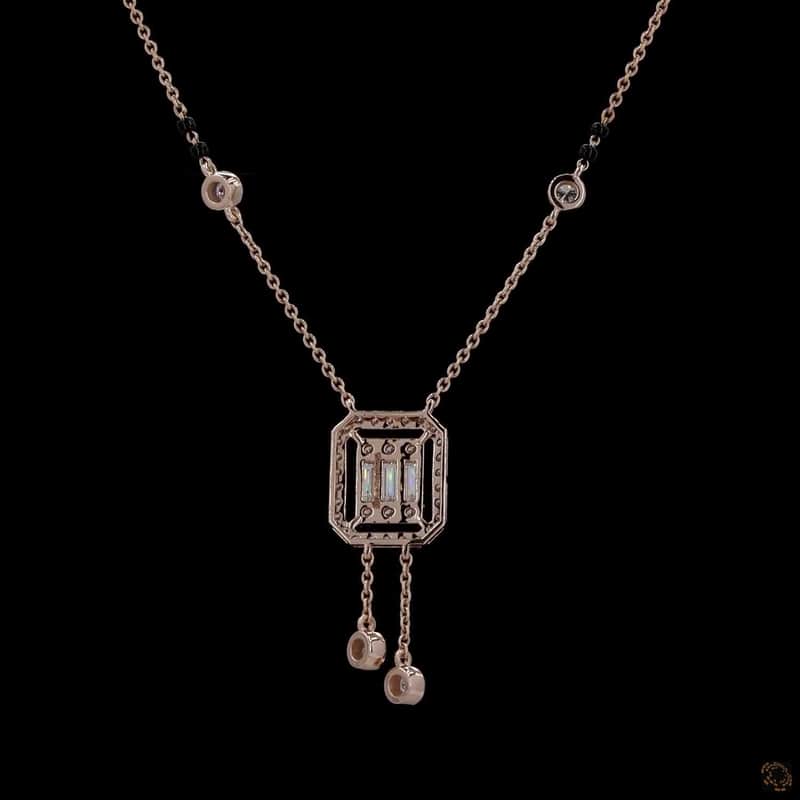 Geometric Halo Drop Pendant 4