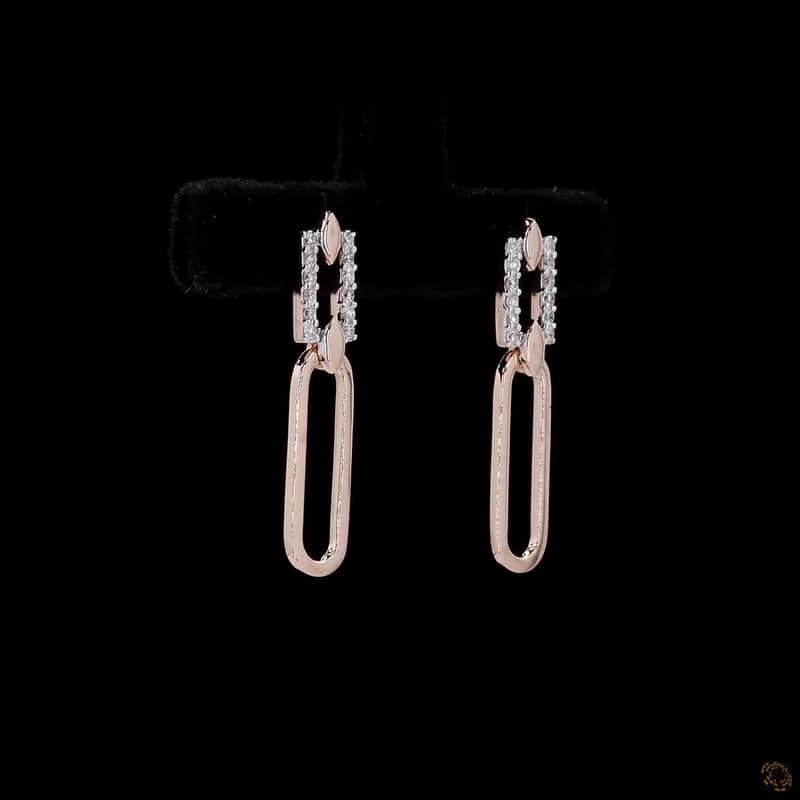 Linked Oval Drop Earrings 2