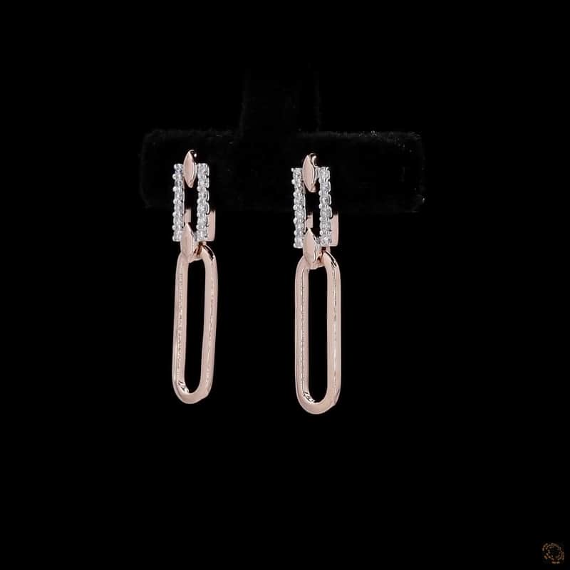 Linked Oval Drop Earrings 3