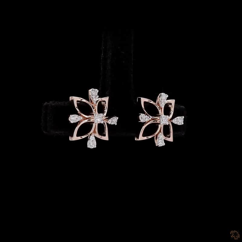 Pear Floral Stud Earrings 2