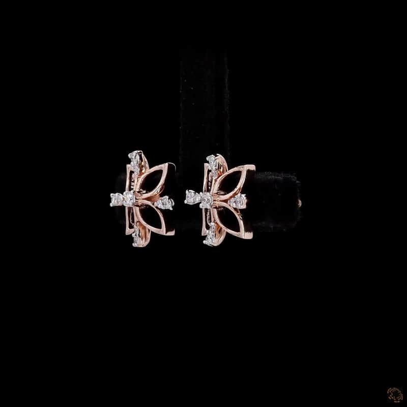 Pear Floral Stud Earrings 3