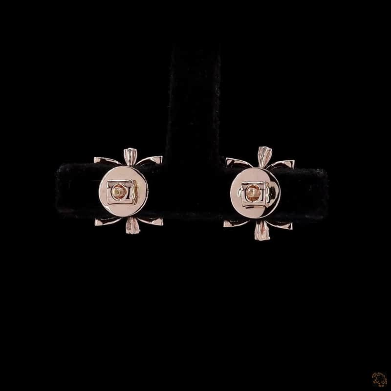 Pear Floral Stud Earrings 4